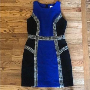 Like New Milly Blue and Black Tweed Dress